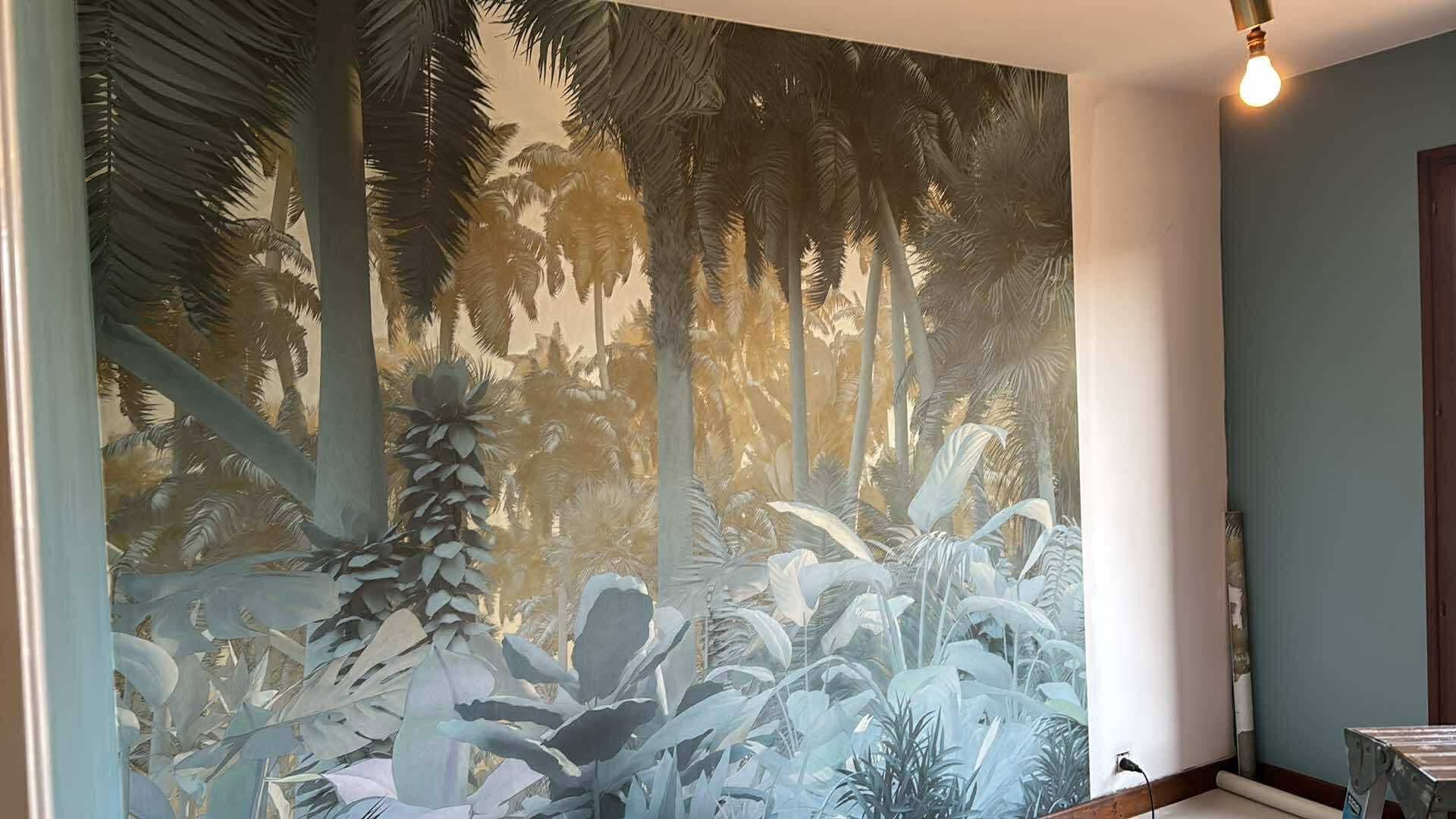 Papier peint panoramique à motif végétal